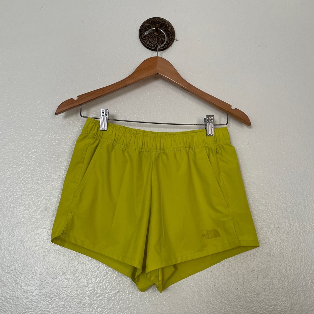 The North Face Womens Lime Green Active Training Shorts‎ Small